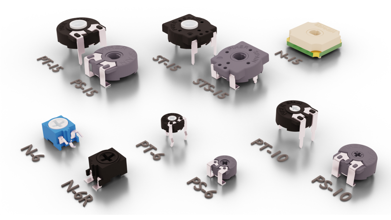 Piher Trimmer and Control Potentiometers