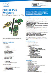 Printed potentiometers datasheet